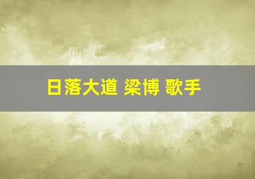 日落大道 梁博 歌手